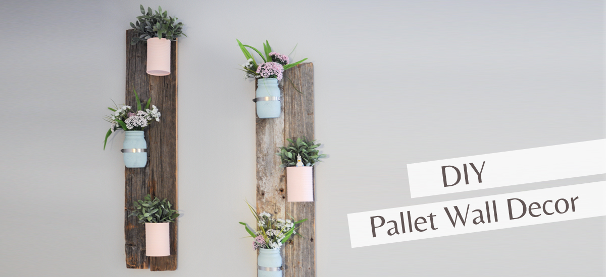 DIY pallet wall decoration 