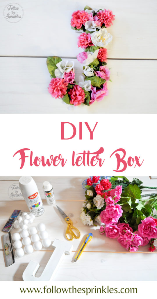 DIY flower box, monogram, flower letter, montreal blogger, montrealer, home decor