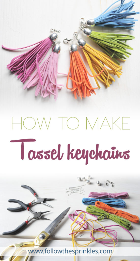 Tassels, tassel keychains, diy tassels, how to make tassels, diy keychain, galentines, galentine idea, easy diy gift, follow the sprinkles, montreal blogger, canadian blogger