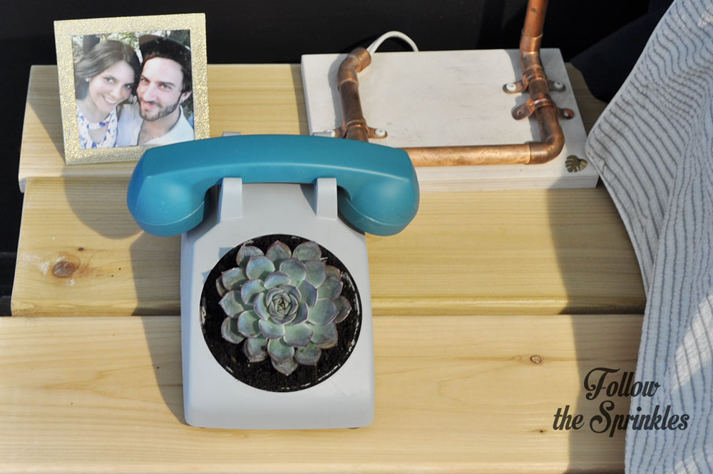 DIY Planter, DIY Phone planter, DIY succulent planter, succulent planter, old school phone, diy repurposing, repurposing old stuff, montreal blogger, canadian blogger, diy blogger