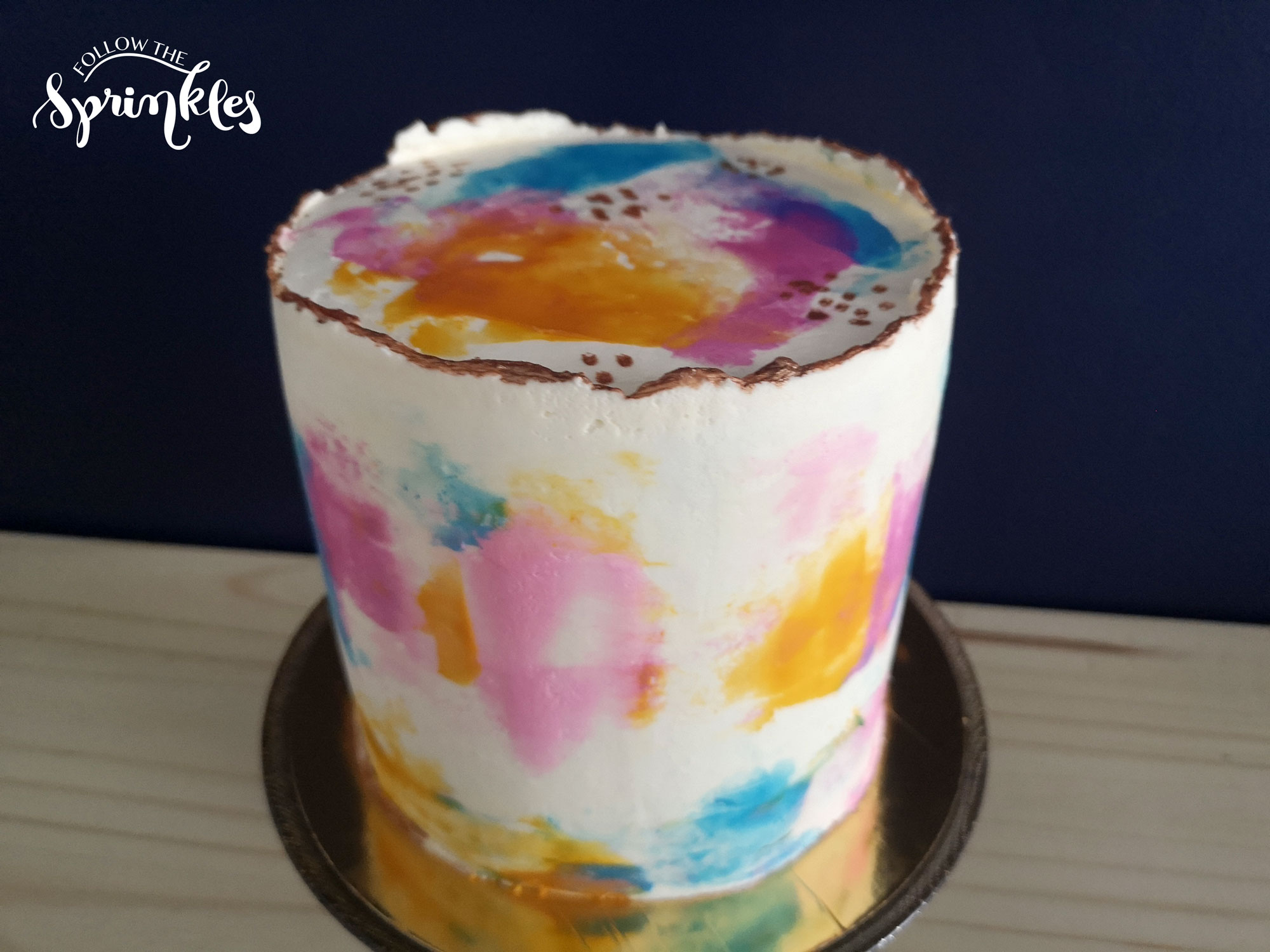 How to make a watercolor cake