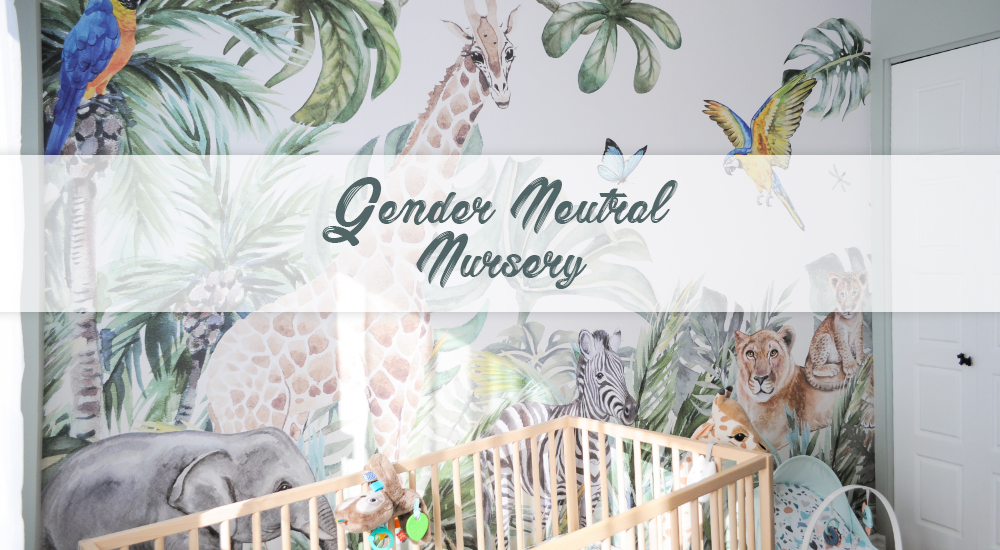 gender neutral nursery, jungle theme